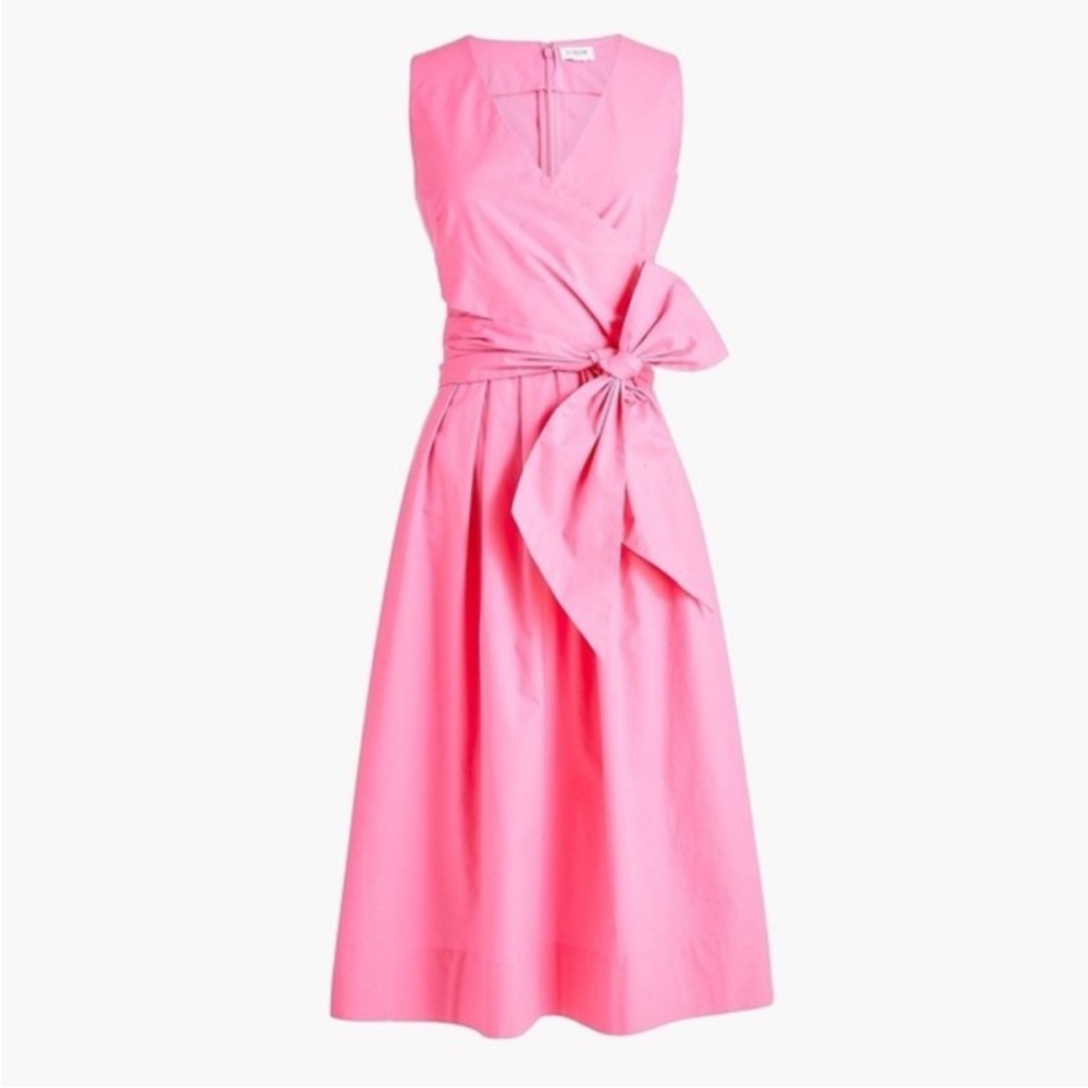 J. Crew Wrap Bow Midi Dress